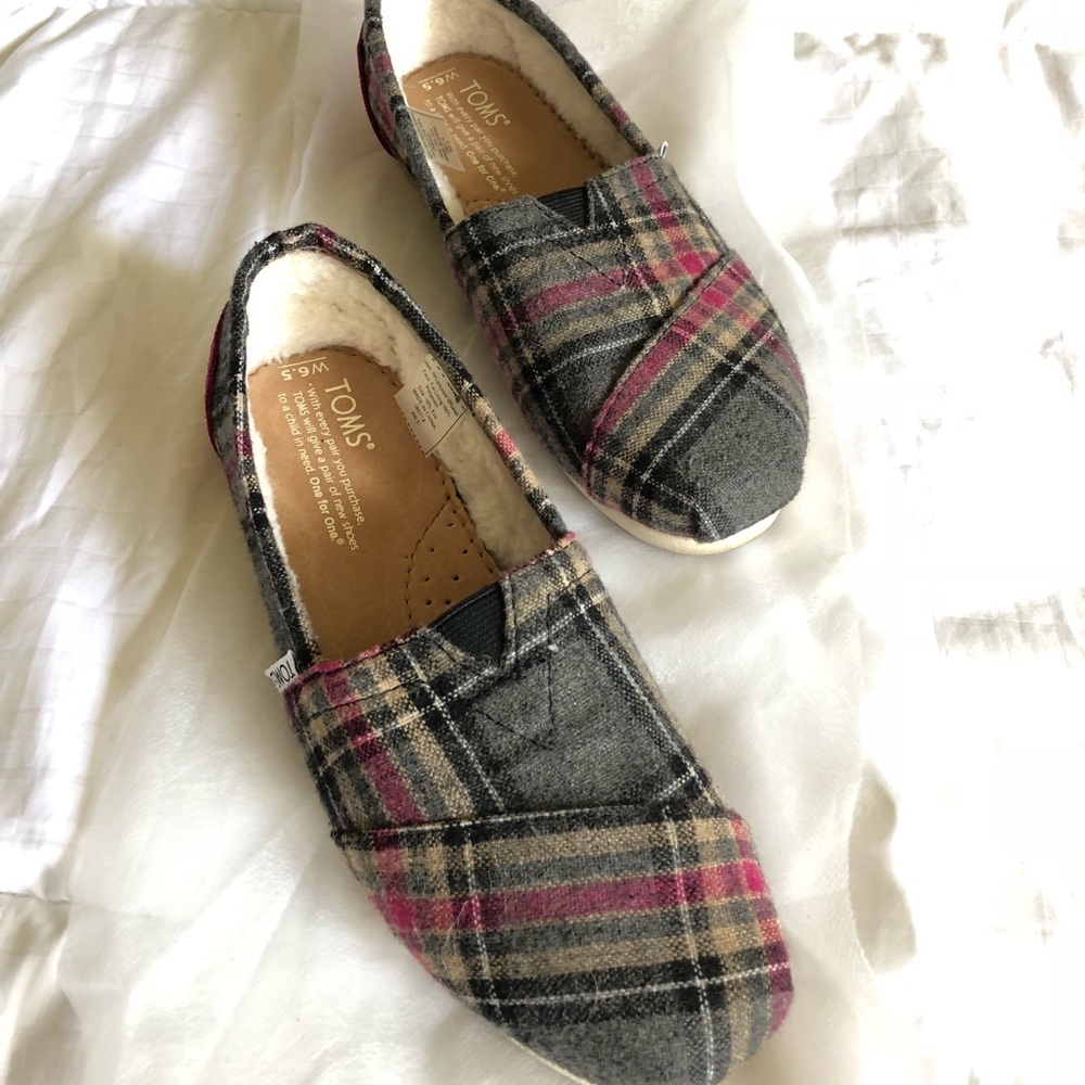 TOMS Classic Plaid Slip On Shoe